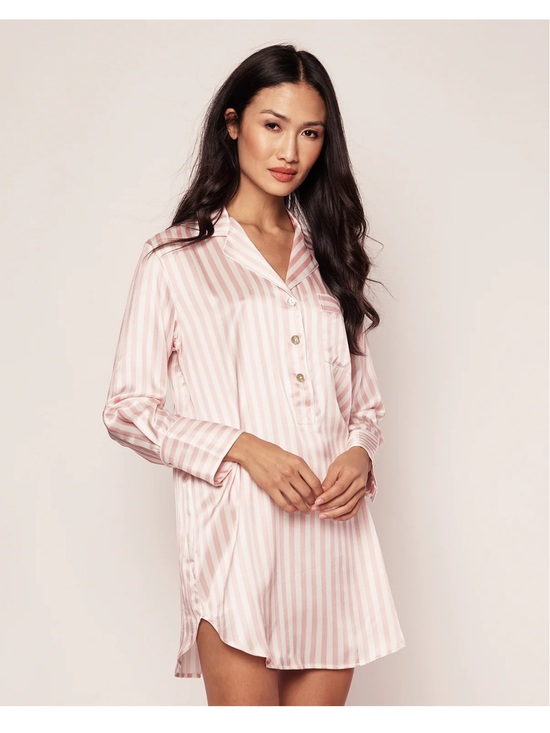 Petite Plume Other - Petite Plume Silk Nightshirt Pink Stripe S Small NWT